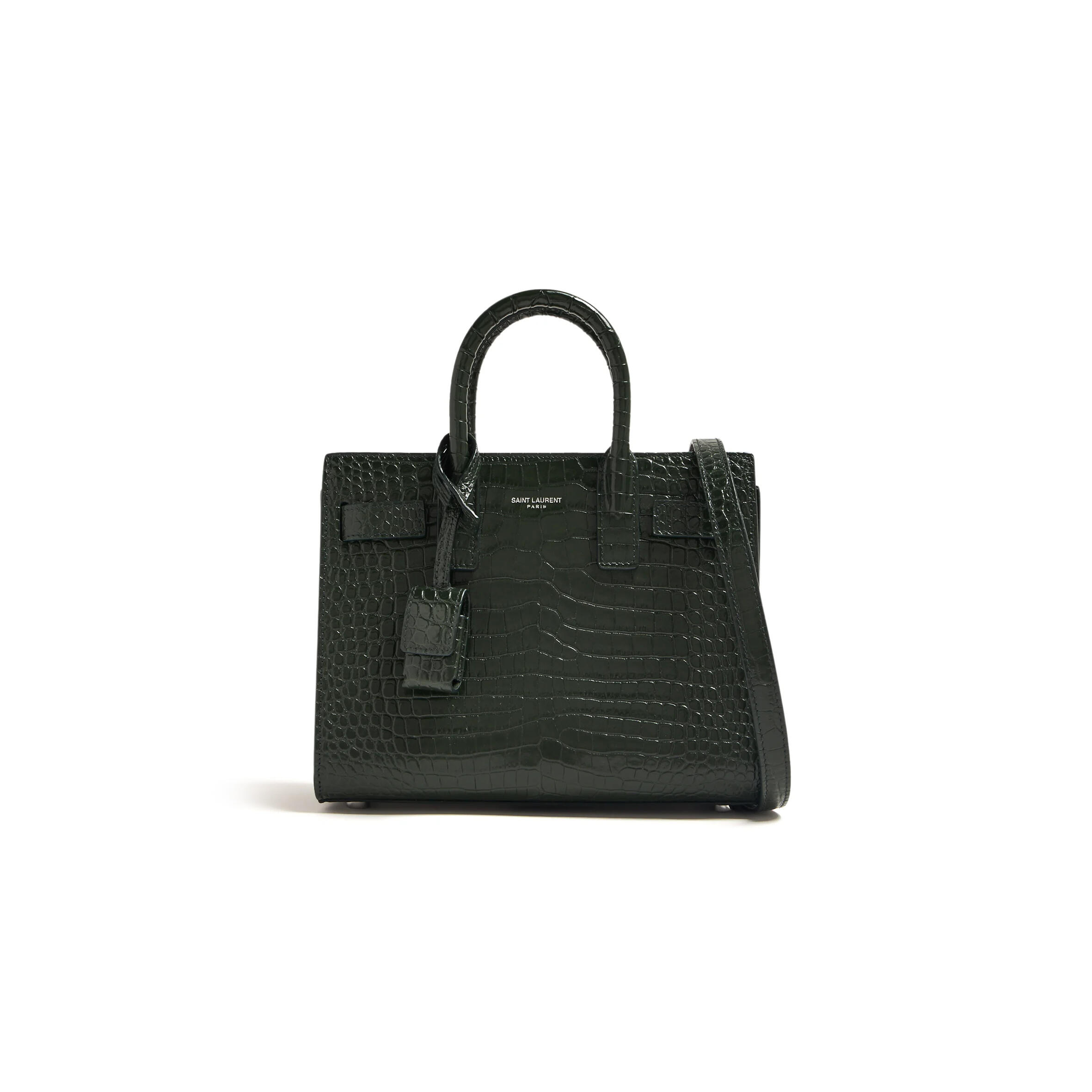 Y51 BABY SAC DE JOUR CROC EMBOSSED DARK GREEN 392035DND1N3045 (22*18*10.5cm) Master Quality